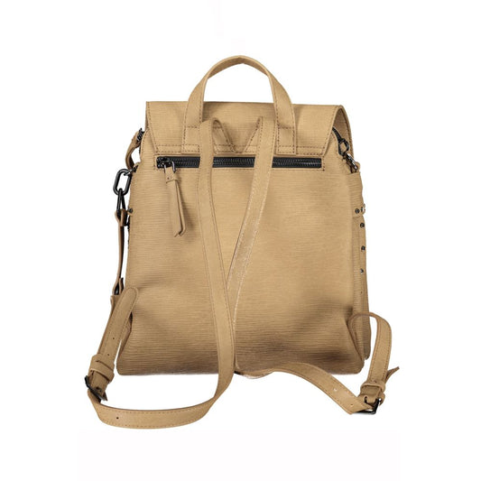 Desigual Beige Contrast Detail Fashion Backpack