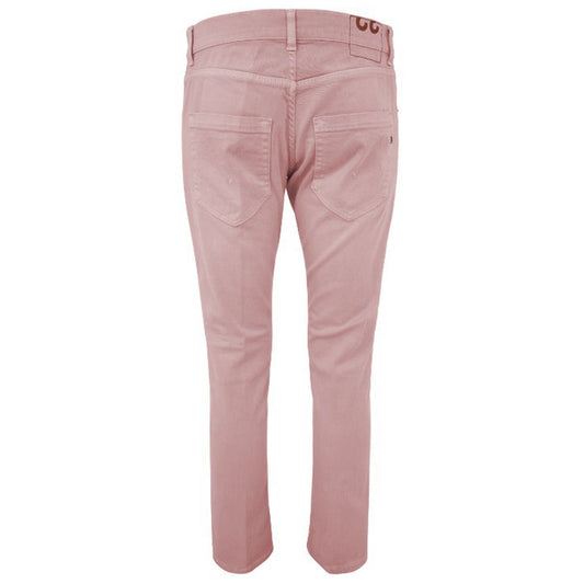 Dondup Chic Pink Stretch Cotton Trousers