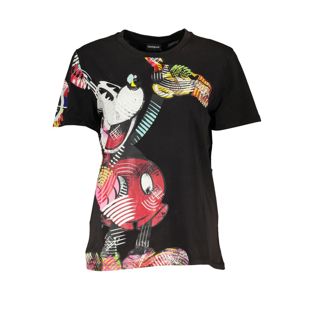 Desigual Black Cotton Tops & T-Shirt