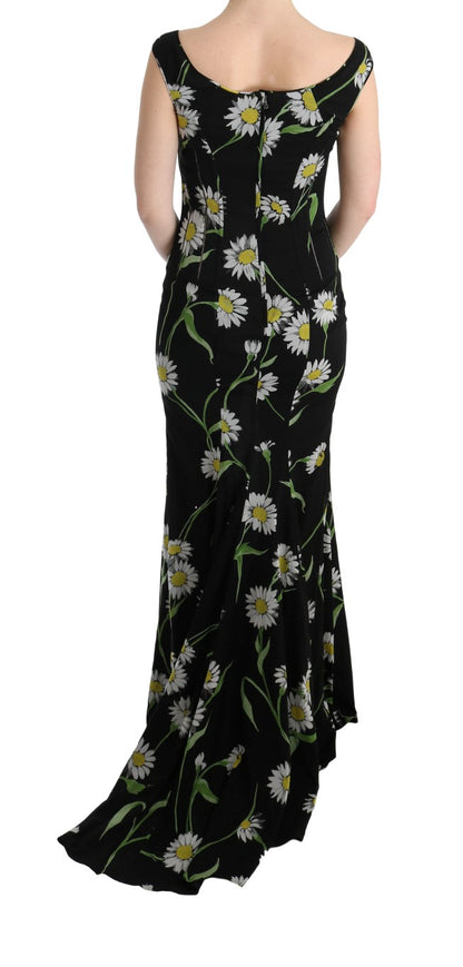 Dolce & Gabbana Sunflower Print Full Length Sheath Dress