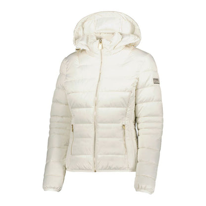 Yes Zee White Polyester Women Jacket