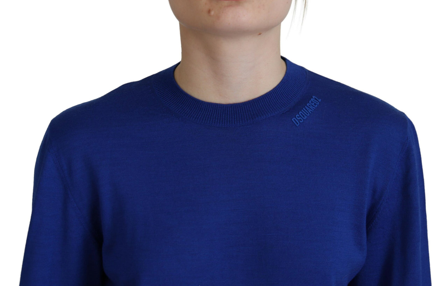 Dsquared² Blue Long Sleeve Crew Neck Casual Sweater