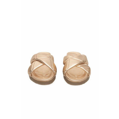 Cerruti 1881 Beige Lambskin Women Sandal