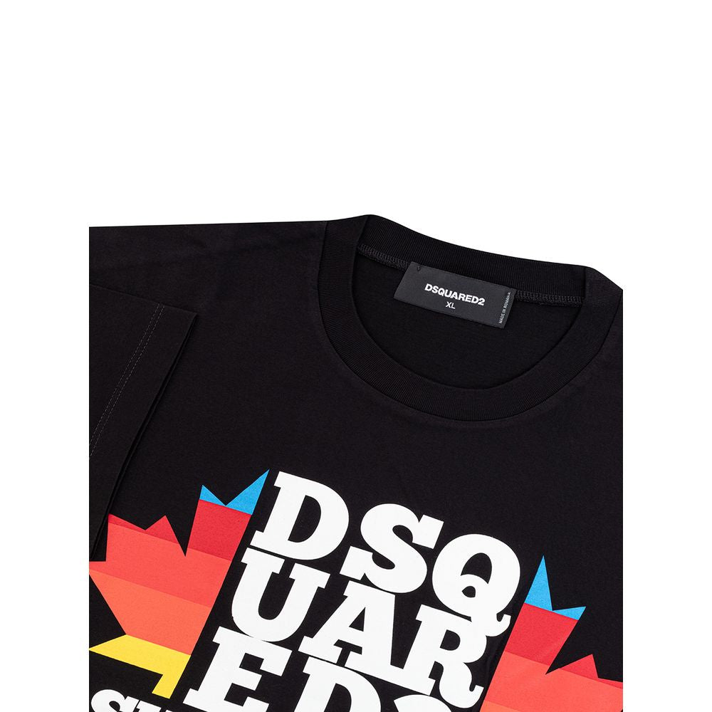 Dsquared² Elevated Black Cotton Tee for Men