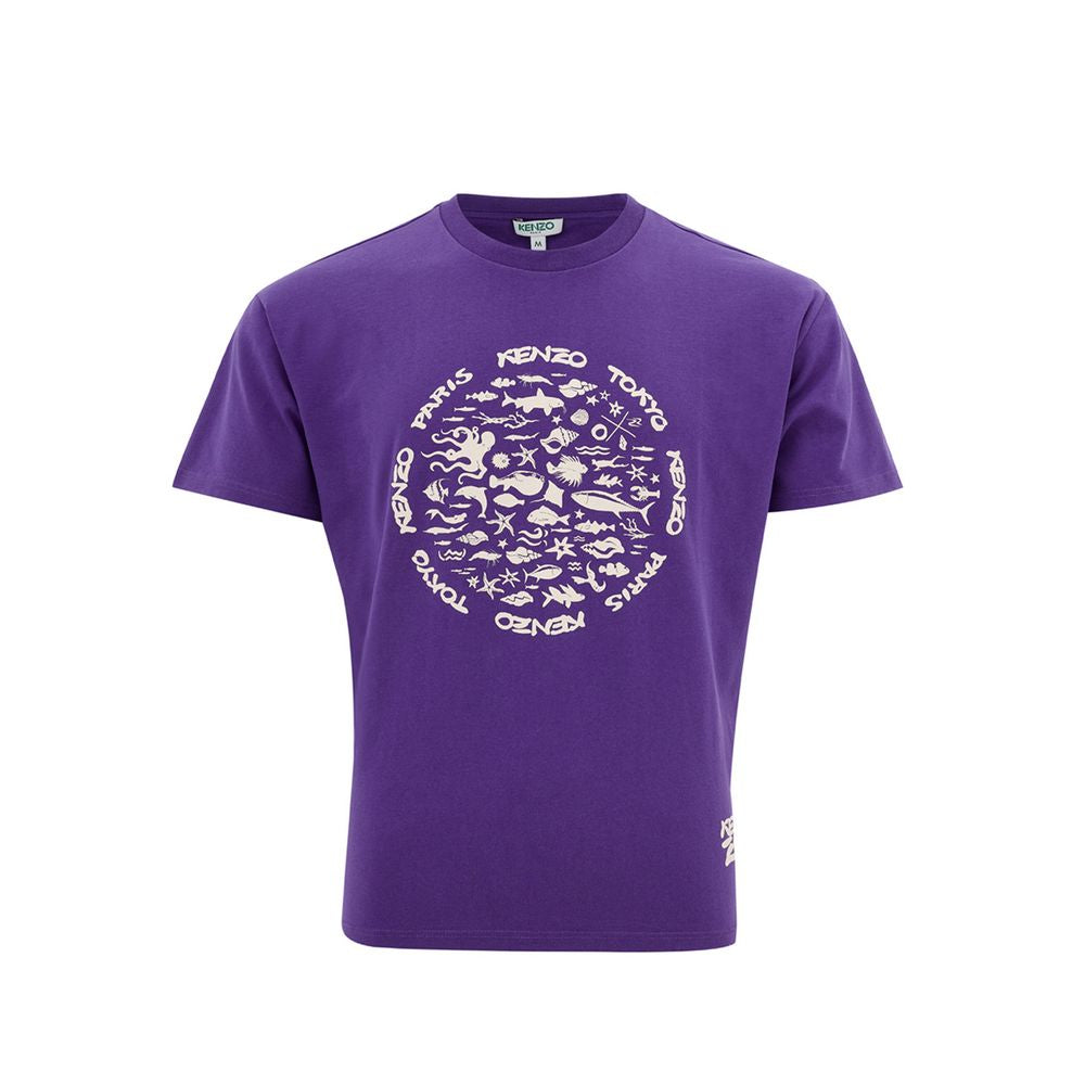 Kenzo Exquisite Purple Cotton Tee for Men