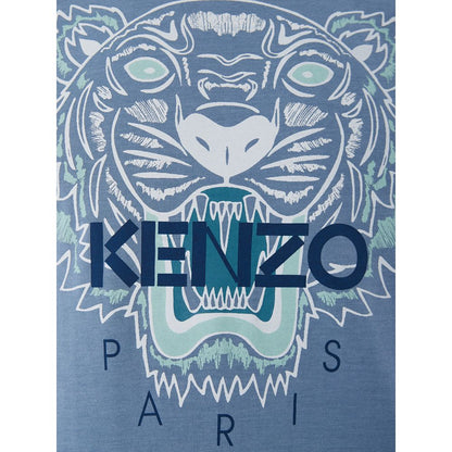 Kenzo Elegant Light Blue Cotton T-Shirt