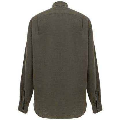 Brioni Green Linen Shirt