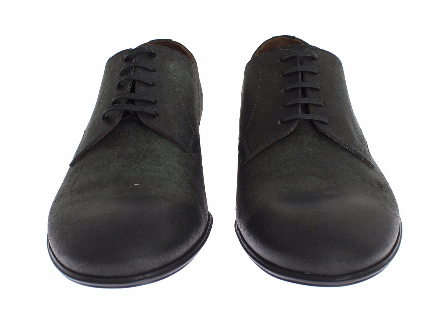 Dolce & Gabbana Elegant Green Leather Derby Shoes