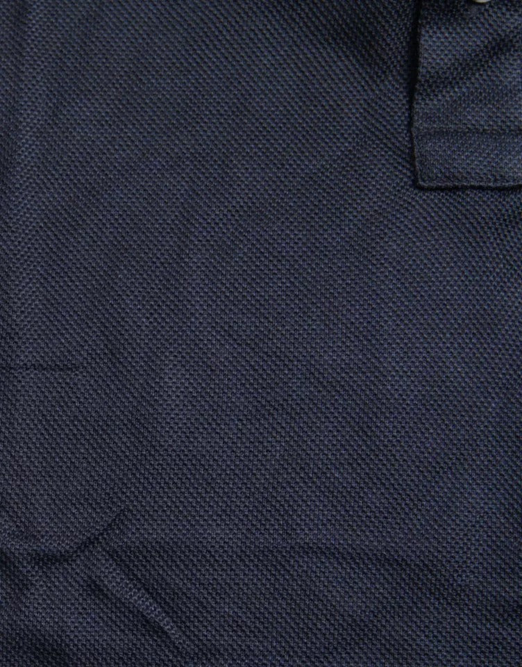 Dolce & Gabbana Polo Navy Blue Collared Silk Men T-shirt