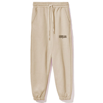 Comme Des Fuckdown Beige Cotton Women Sweatpant