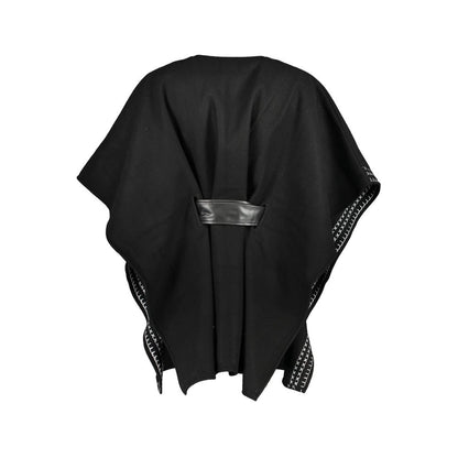 Desigual Chic Crew Neck Poncho with Contrast Details