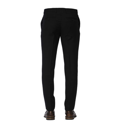 Trussardi Black Wool Men Pants