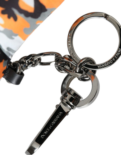 Dolce & Gabbana Multicolor Camouflage Animal Silhouette Keychain Keyring