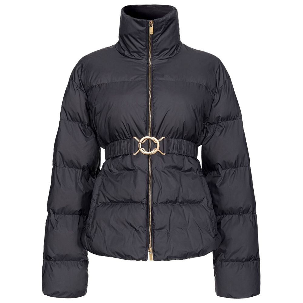 PINKO Black Nylon Jackets & Coat