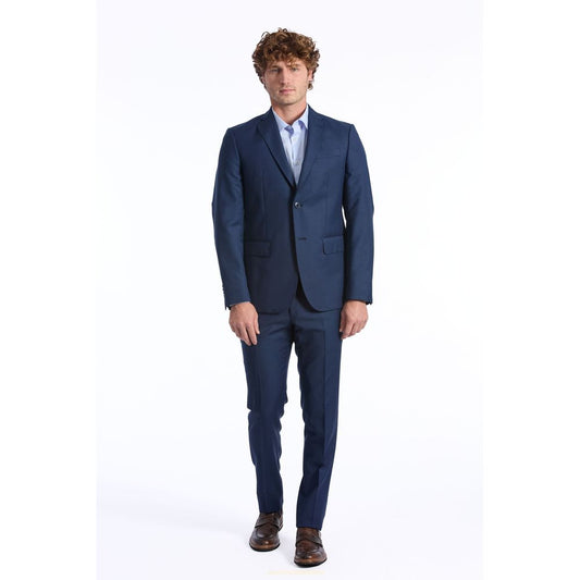 Baldinini Trend Blue Wool Men Blazer