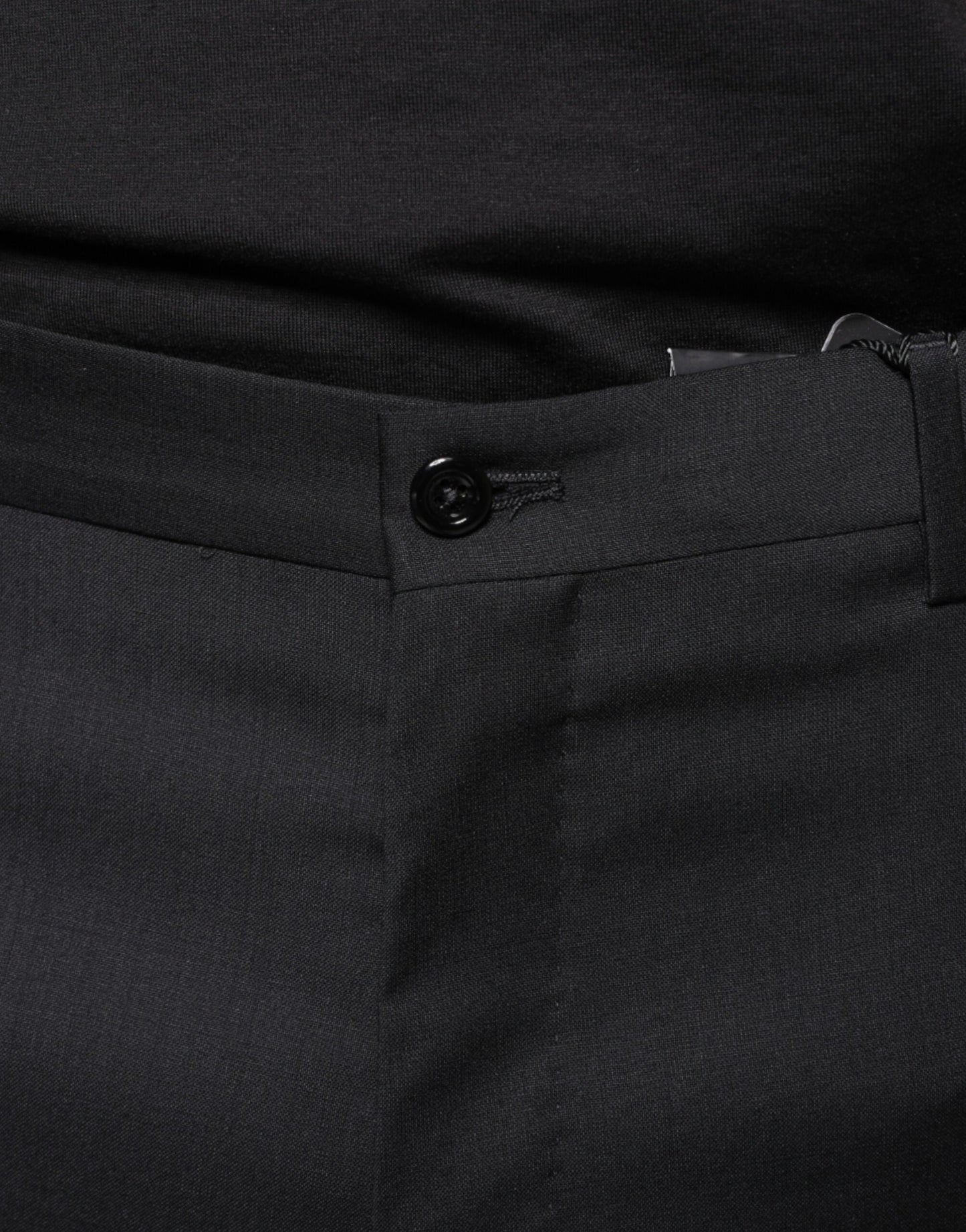 Dolce & Gabbana Black Wool Skinny Men Dress Pants