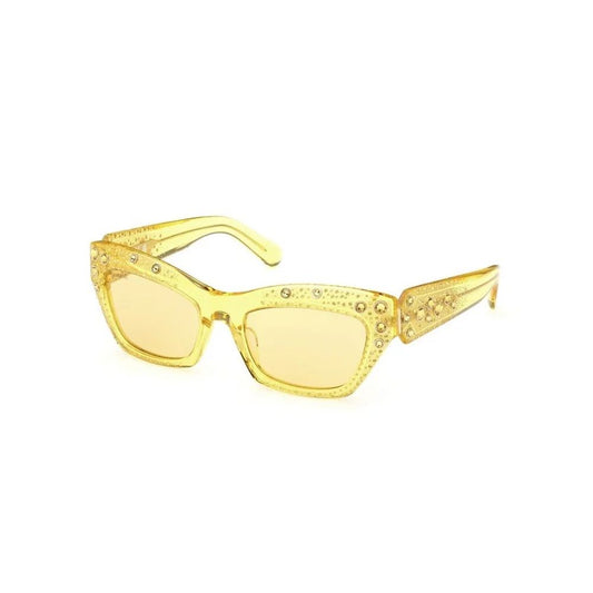 Swarovski Yellow Plastic Sunglasses