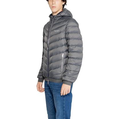 Armani Exchange Gray Polyester Shell Jacket