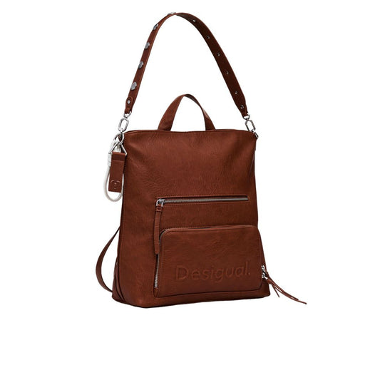 Desigual Brown Polyethylene Backpack