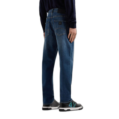Armani Exchange Blue Cotton Skinny Jeans