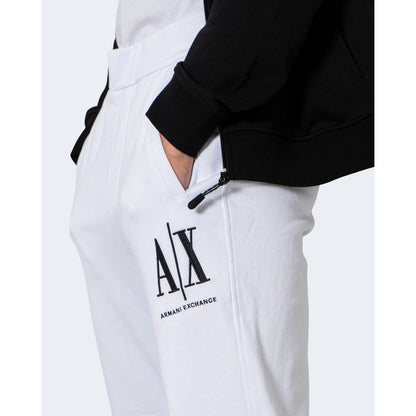 Armani Exchange White Cotton Joggers Workout Pant