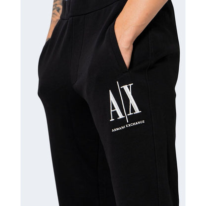 Armani Exchange Black Cotton Joggers Workout Pant