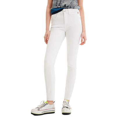 Desigual White Cotton Jeans & Pant