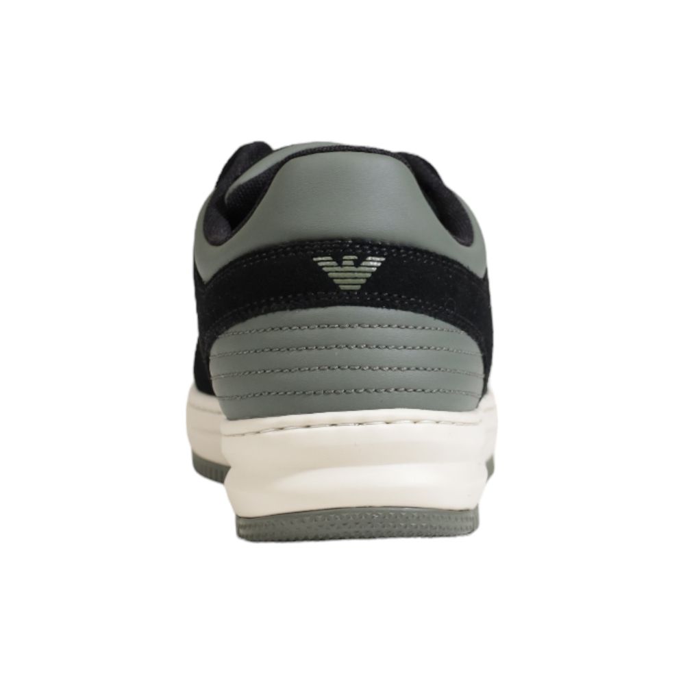 EA7 Emporio Armani Green Polyester Athletic Sneakers