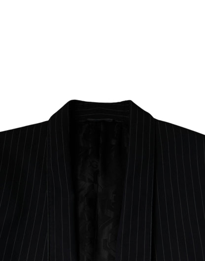 Dolce & Gabbana Black Stripe Single Breasted Formal Suit