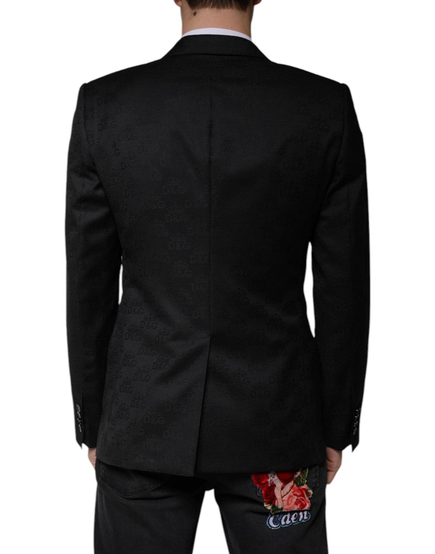 Dolce & Gabbana Black Wool Single Breasted Formal Blazer