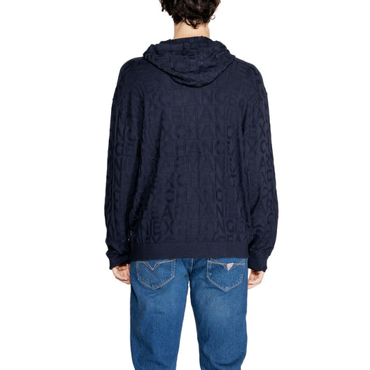 Armani Exchange Blue Viscose Hoodie