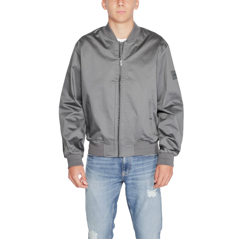 Calvin Klein Gray Organic Cotton Jackets & Coat
