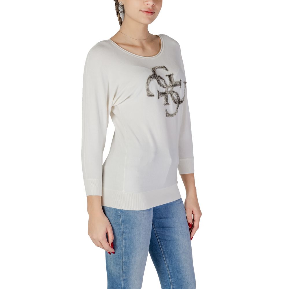 Guess White Viscose Tops & T-Shirt