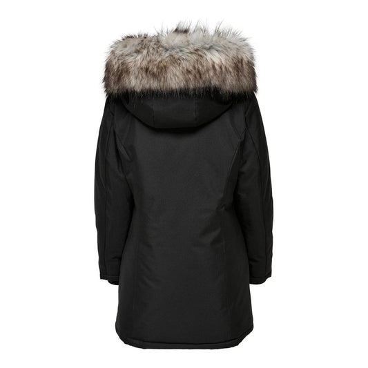 Only Black Polyester Parka