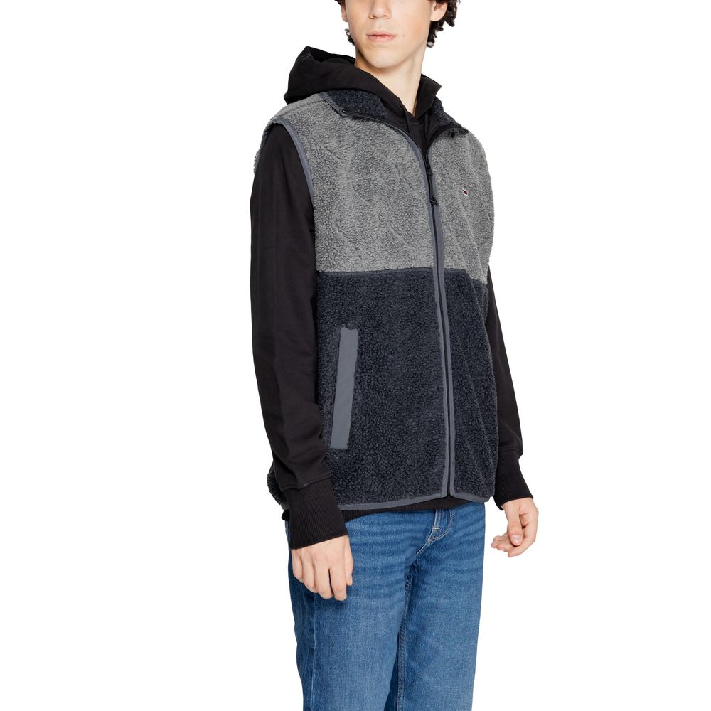 Tommy Hilfiger Jeans Black Recycled Polyester Sleveless Jacket