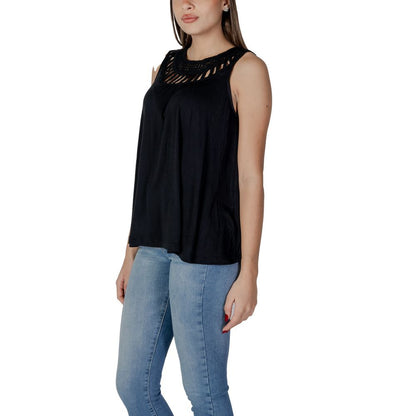 B.Young Black Viscose Top