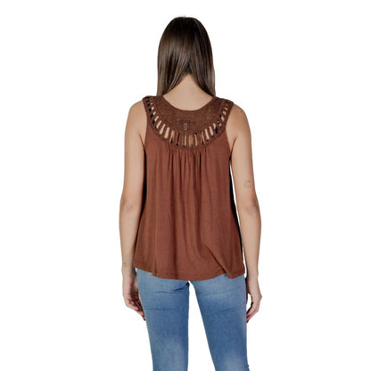 B.Young Brown Viscose Top