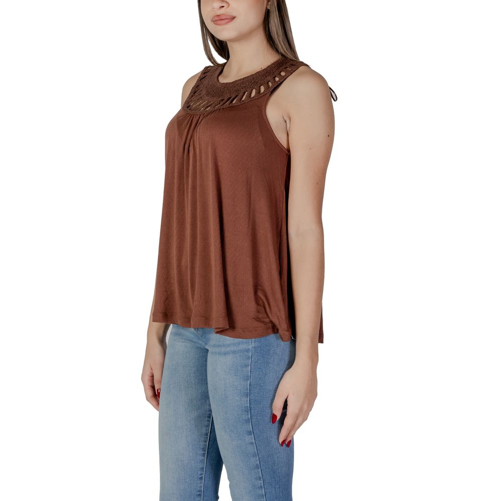 B.Young Brown Viscose Top