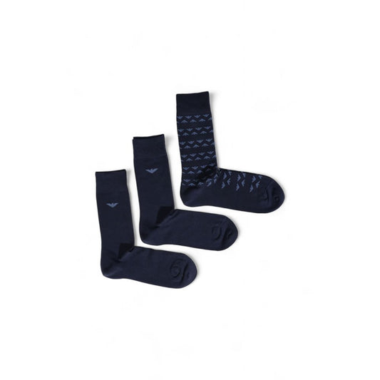 Emporio Armani Underwear Blue Cotton Socks