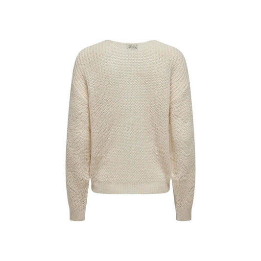 Jacqueline De Yong Cream Acrylic Sweater