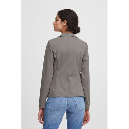 ICHI Beige Polyester Blazer
