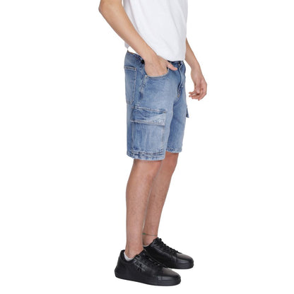 Antony Morato Blue Cotton Bermuda Shorts