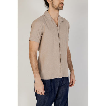 Hamaki-Ho Beige Linen Shortsleeve