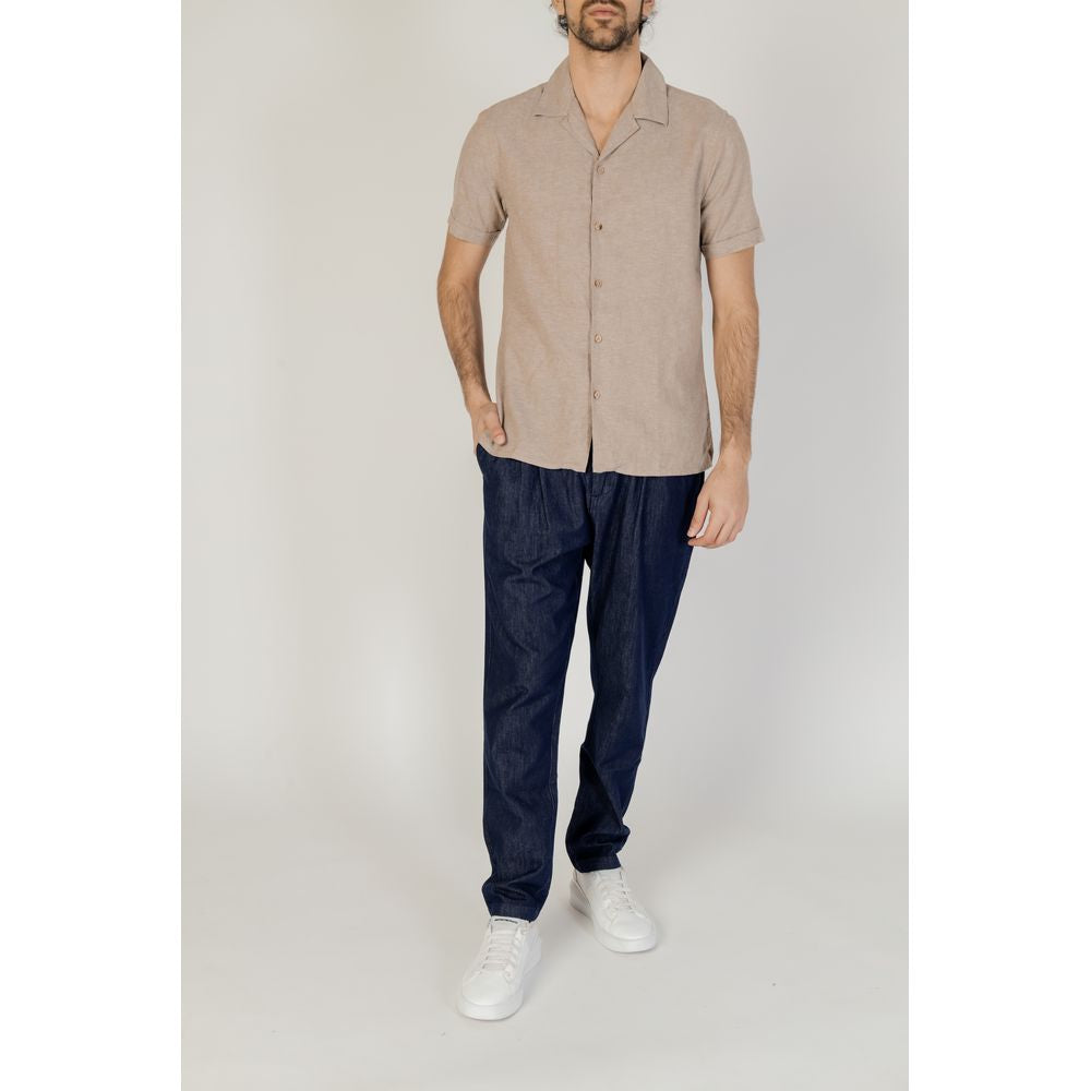 Hamaki-Ho Beige Linen Shortsleeve