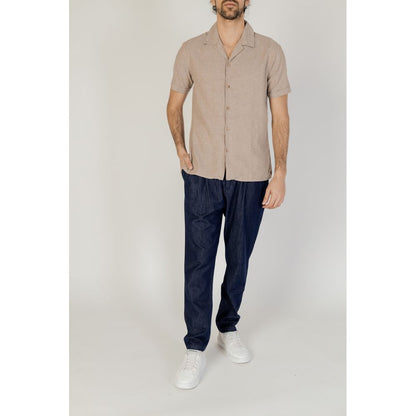 Hamaki-Ho Beige Linen Shortsleeve