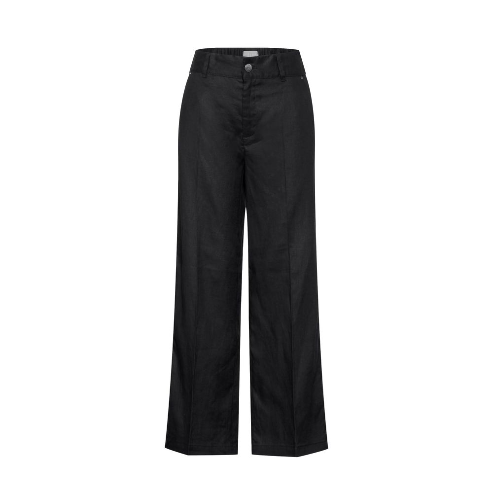 Street One Black Linen Casual Pants