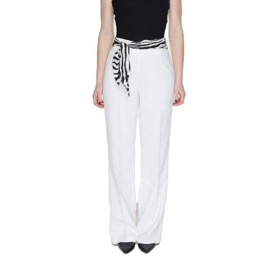 Only White Polyester Jeans & Pant