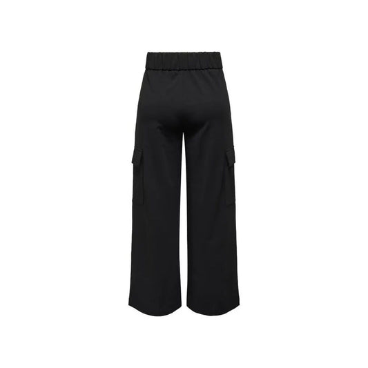 Jacqueline De Yong Black Polyester Jeans & Pant