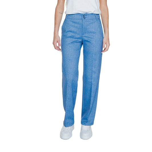 Street One Blue Polyester Jeans & Pant