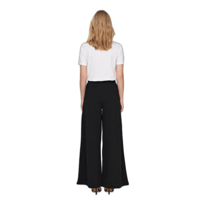 Jacqueline De Yong Black Recycled Polyester Pant